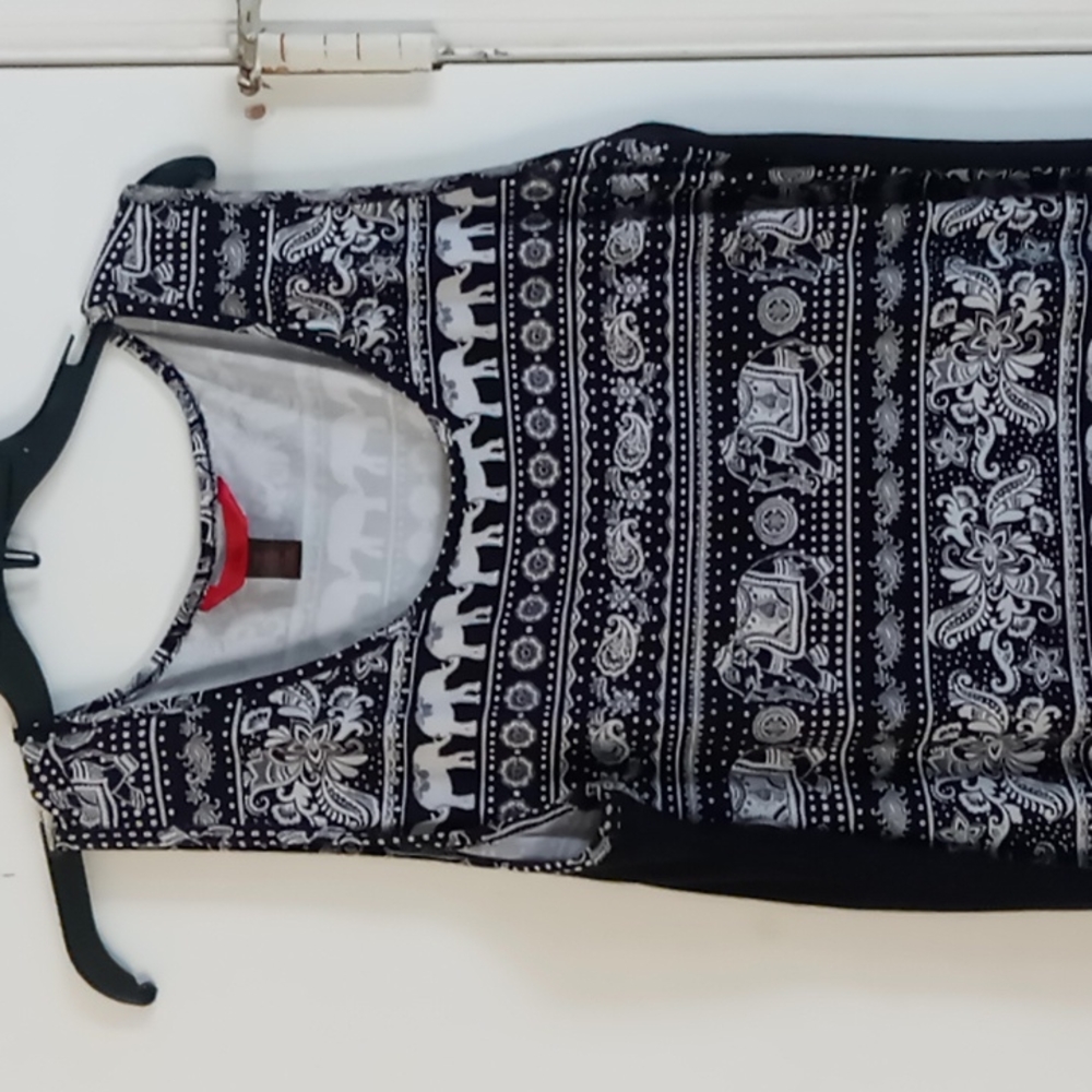 Elephant Print Maxi Dress